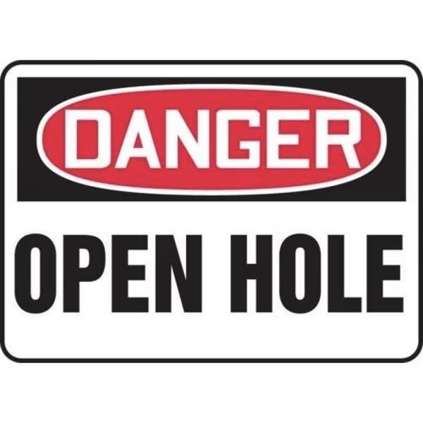 Accuform OSHA DANGER SAFETY SIGN OPEN HOLE FRMSTF102VA FRMSTF102VA - main